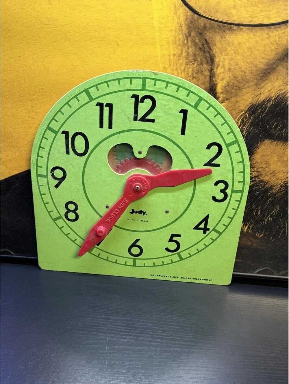 Vintage Judy Clock Primary Learning Educational Toy Wood Clock Rare Color